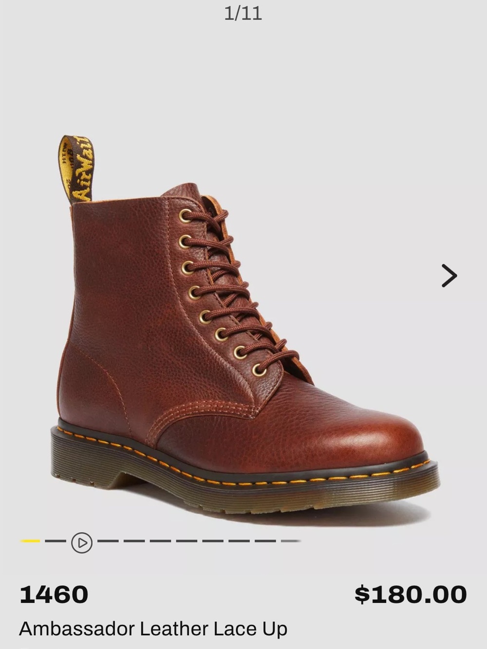 Dr. Martens Brown Ambassador Leather Lace Up